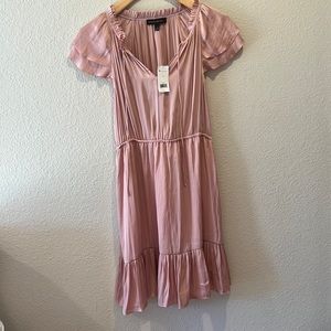 NWT Banana Republic pink satin mini dress, size 4.